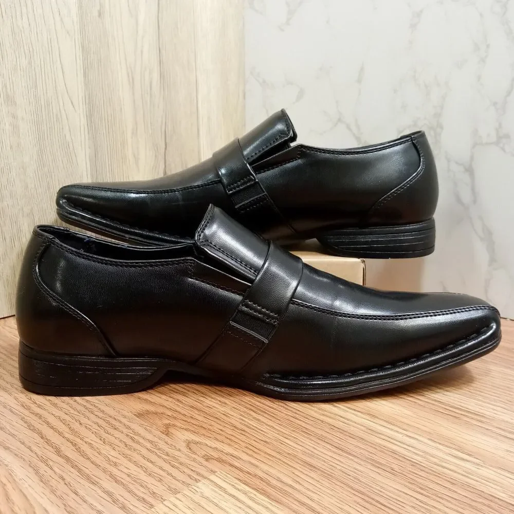 Bruno Marc Mens Sz 9‎ EU 42 Giorgio 3 Black Oxford Slip On Leather